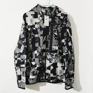 Nike Tech Fleece Full Zip Hoodie Men's Size Small Snow Camo White Black DM6456